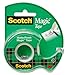 Scotch Magic Tape, 1 Roll, Numerous Applications, Invisible, Engineered for Repairing, 3/4 x 650 Inches, Dispensered (122)