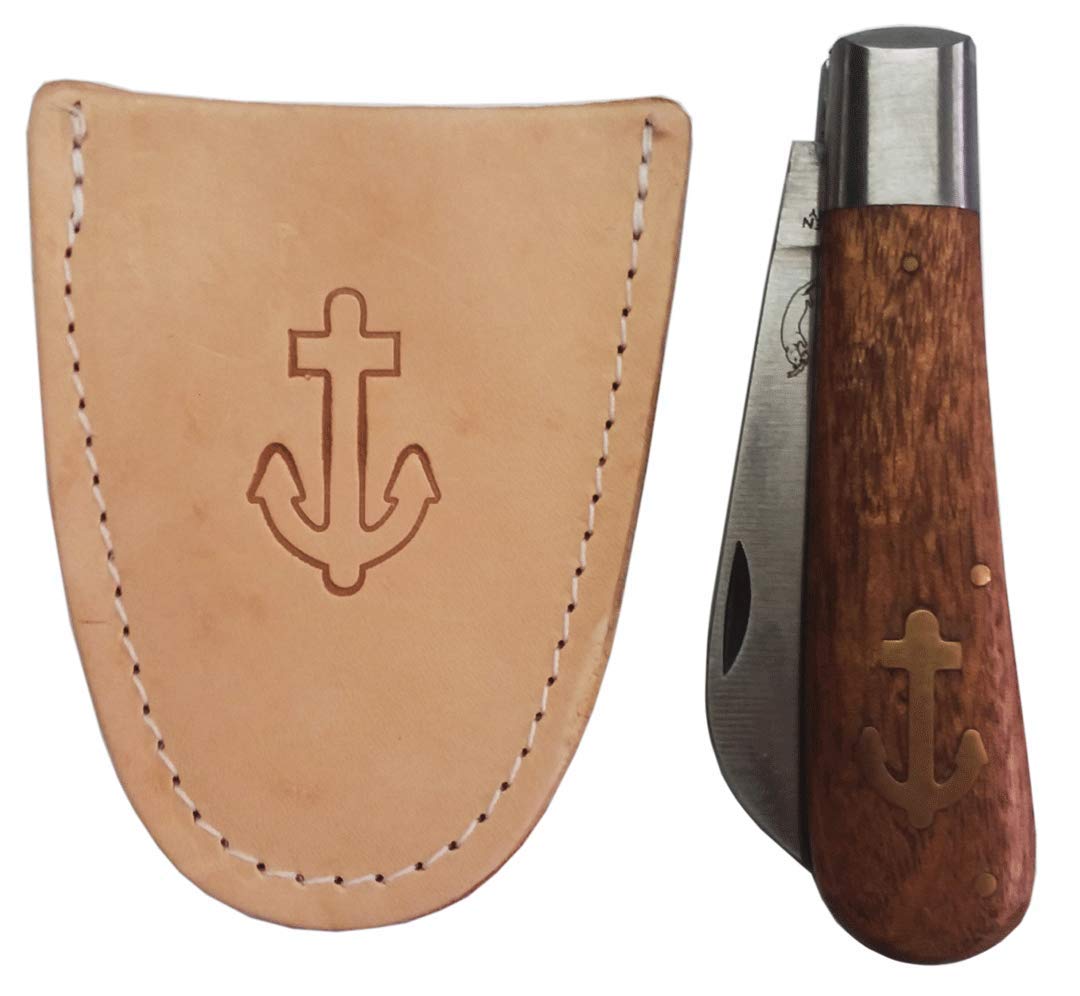 OTTER Hand Made German Anchor Knife w/US Made Leather Sheath