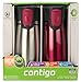 Contigo 2-Pack Vacuum-Insulated Autoseal Travel Tumblers with Easy Clean Lid, Stainless/Berry