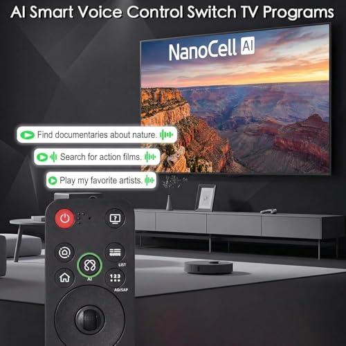 Remote Control for LG Smart TV,Replacement Magic Voice and Pointer Remote Control for 2019 to 2025 LG TV,Compatible AN-MR25GA/MR24GA/MR23GA,AN-MR22GA/22GN/MR21GA,for UHD OLED QNED NanoCell 4K 8K