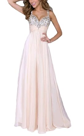 Vestiti Donna Eleganti Estivi Ragazza Vestito Lungo Chiffon ...