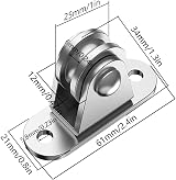 Funnytek Carbon Steel Pulley Block 85KG Heavy Duty Ball Bearing Wheel 2PCS view 2