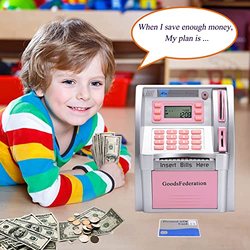 GoodsFederation 2023 Upgraded ATM Savings Piggy Money Bank for Real