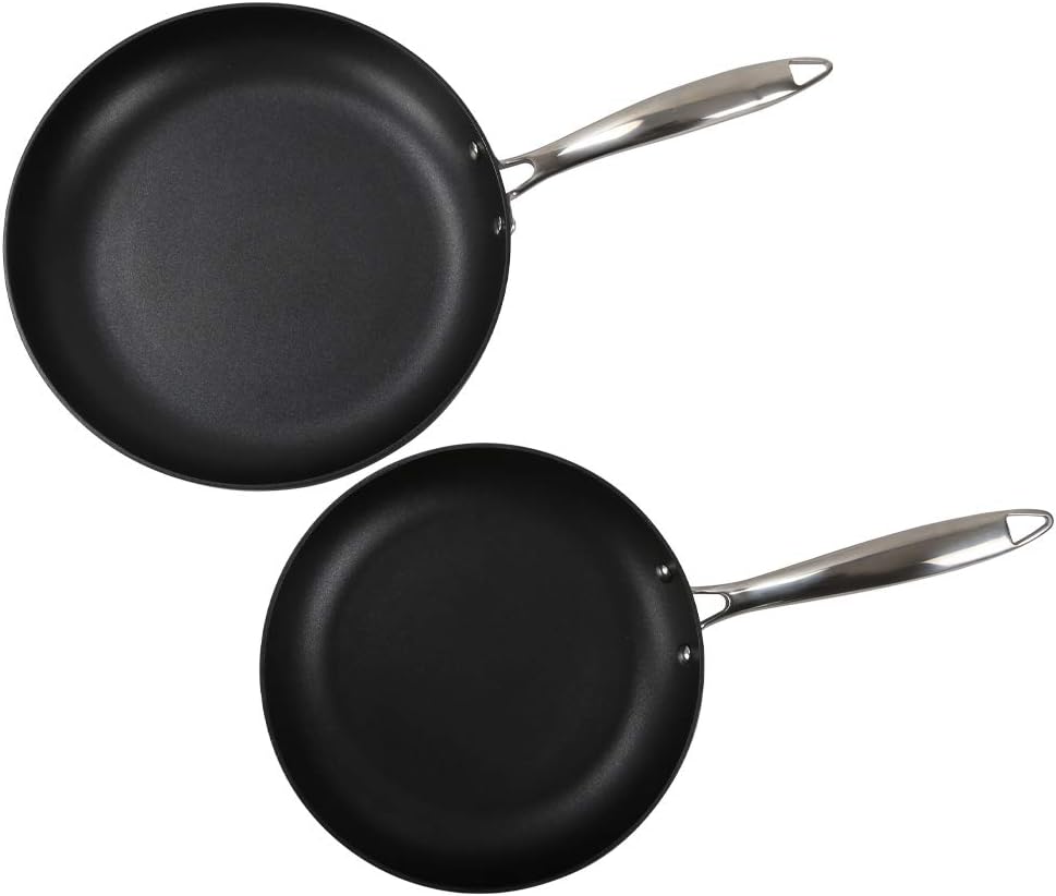 Othello 2-Piece Nonstick Frying Pans Set - 9.5 in. &11 in, Induction Fry Pans, Oven & Dishwasher Safe, PFOA Free: Kitchen & Dining