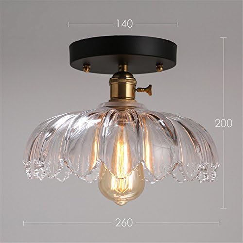Lilamins Ceiling Lamps Retro Abdullahman Corridor Adhering Aisle Narumi Riko Lighting for Bathroom, Kitchen, Hallway, Office, Corridor,260H200Mm Glass Ceiling Light