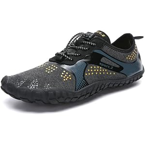 Men's Quick Dry Water Shoes, Non-Slip Wading Aqua Shoes for Hiking, Beach Diving, Stream Trekking and Treadmill Use