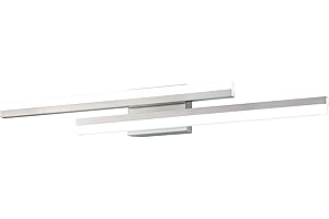 PRESDE 32inch Modern LED Vanity Light Fixtures for Bathroom Brushed Nickel Bath Lighting（Cold White 6000K）