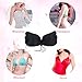 WELOVE Invisible Bra Self Adhesive Bra Strapless Backless Silicone Push-up Bras for Women Black B