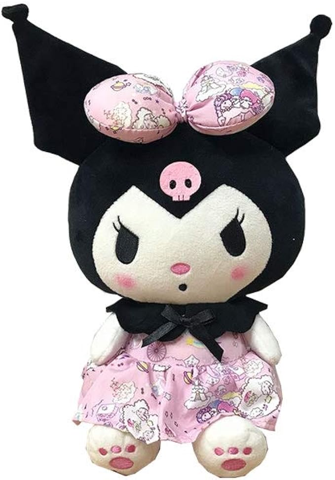 My Melody Plush Doll Kuromi Cosplay Costume Pink Stuffed Figure Toy for