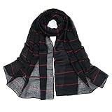 Womens Lightweight Pretty Scarf Fashion Striped Pure Color Scarves Wrap Shawls