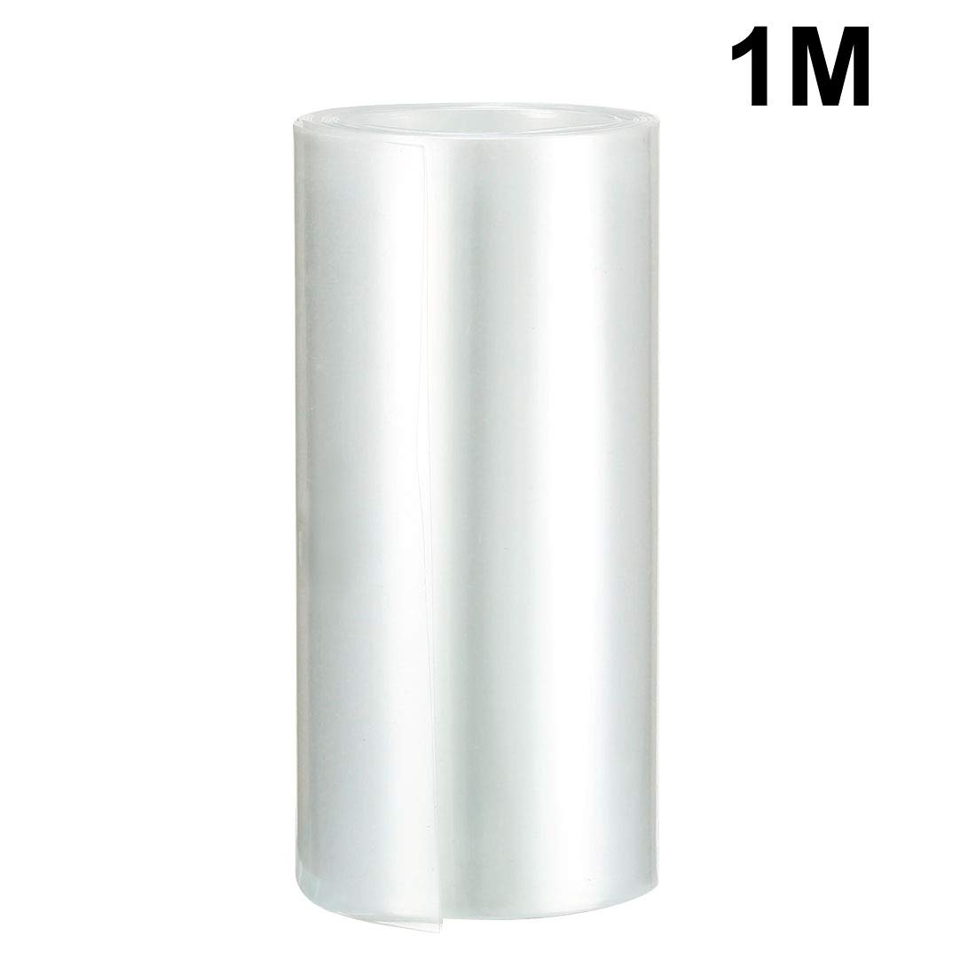 sourcing map 85mm Flat PVC Heat Shrink Tubing Battery Wrap 1m Length for 18650 Battery Clear, 85mmx1000mm - Image 4