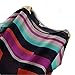 VOBAGA Women's Short Bat Sleeve Striped Hit Colors Chiffon T Shirt Tops Blouse XXXL