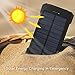 MeliTech Portable Solar Charger Waterproof Mobile Power Bank 20000mAh External Backup Battery Dual USB 5V 1A/2A Output With LED Flashlight and Compass For Phones Tablet Camera iPhone Samsung (Black)