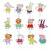Set of 48 Pieces Cute Peppa Pig Cupcake Topper Picks cake decoration for Kids Birthday Tea Party Picnic Baby Shower