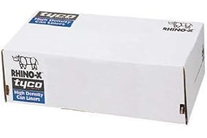 BERRY GLOBAL Berry Plastics HR303710N Rhino-X High Density Polyethylene Coreless Roll Can Liner, 20-30 Gallon Capacity, 10 Micron Thick, 37" Length x 30" Width, Natural (Case of 500)
