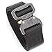 Men's Nylon EDC Outdoor Belt, SANSTHS Tactical Duty Military Belt Fit 40 Waist Black Webbing Gun Belt with Solid Buckle