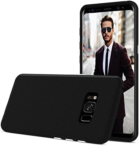 Samsung Galaxy S8 Case Slim Fit Shockproof And Scratch Resistant Phone Case Heavy Duty Anti-Slip Durable Protective Bumper Case - Black