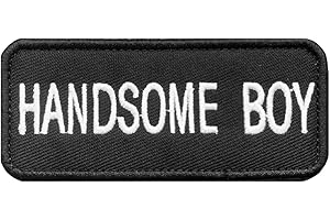 Antrix Cool Handsome Boy Patch, Tactical Funny Embroidered Applique Fastener Hook & Loop Boy Emblem Badge Patch for Caps, Bag