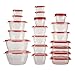 Rubbermaid TakeAlongs Assorted Food Storage Containers, Tint Chili, 40-Piece Set