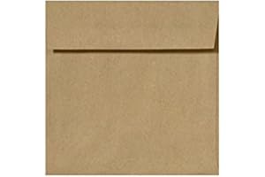 LUXPaper Square Invitation Envelopes | Peel & Press | 5" x 5" | Grocery Bag Brown | 70lb. Text | 50 Qty