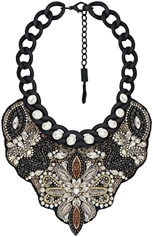 Mary Jane Claverol | Jasmeet Necklace - Black - Necklace - Trendy Sophisticated Boho Statement