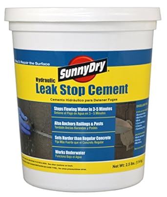 SunnyDry M504 Gray Hydraulic Leak-Stop Cement, 2.5 lb. Pail: Amazon.com
