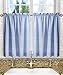 Ellis Curtain Stacey Sheer 56-by-45 Tailored Tier Pair Curtains, Slate