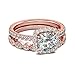 Haluoo Bridal Wedding Band Set, 2-in-1 Fashion Women Infinity Cubic Zirconia Simulated Diamond Engagement Promise Rings 925 Sterling Silver Solitaire Eternity Rings (7, Rose Gold)thumb 3