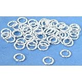 50 Jump Rings Open Sterling Silver Jewelry 19 Ga 6mm