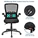 Giantex Ergonomic Desk Chair w/Portable Lumbar Pillow, Mesh Padded Seat and Flip up Armrests, Swivel Home Office Chair with Wheels, Adjustable Height Computer Desk Chair(Black)