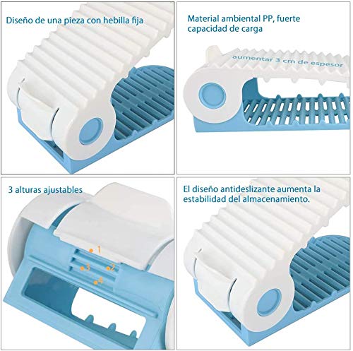 bedee Organizador Zapatos Infantil, Zapateros Niños,Soporte Ajustable de Zapatos Organizar Zapatos,Armarios Zapateros Set de 10 pcs