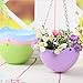 Hanging Flower Plant Indoor Outdoor Basket Flower Pot Chain Basket Planter Holder 1pcs-White