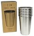Stainless Steel Pint Cups Set of 6 - 16oz (473 ml) BPA Free and Eco Friendly Made from 18/8 304 Food Grade Stainless Steel