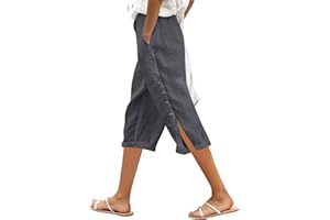 Tear Away Pants for Women Side Snap Button Sweatpants Casual Loose Fit Post Surgery Adaptive Outfits with Pockets