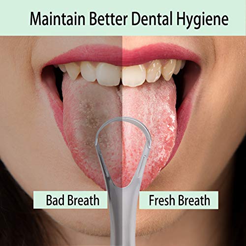 Tongue Scraper Cleaner with Premium Carrying Case,Tongue Cleaner for Adults and Kids,Premium Stainless Steel Tongue Scrapers(2 Pack)