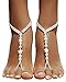 Bellady 2Pcs Pearl Ankle Chain Barefoot Sandals with Starfish Beach Wedding Foot Jewelry