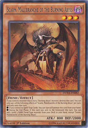Yu-Gi-Oh! - Scarm, Malebranche of the Burning Abyss (DUEA-EN082) - Duelist Alliance - 1st Edition - Rare