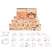 Christmas Stamps,Luckybird Wooden Stamps for kids for DIY Scrapbooking and Card Making 20 Kinds Wooden Rubber Stamp Set with 2 ink pad, for Decoration and for kids Fun bundles