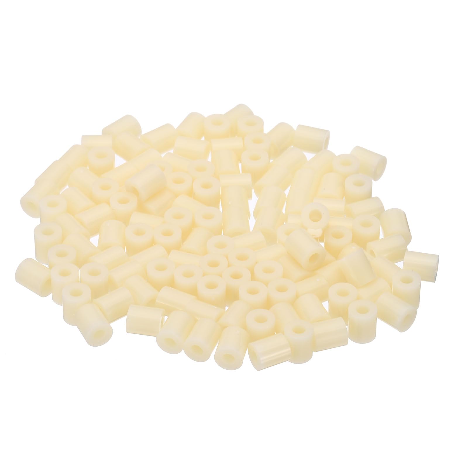 PATIKIL M3 Electrical Outlet ABS Spacers, 120 Pcs 3.2mm ID, 7mm OD, 8mm Length Washer Spacer Assortment Plastic Round Without Threaded,Switch and Receptacle Spacers for M3 Screws