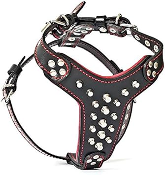 Amazon Bestiaはレザーハーネスを散りばめた フレンチブルドッグのサイズ 100 レザー ヨーロッパで手作り Bestia ペット用品 通販