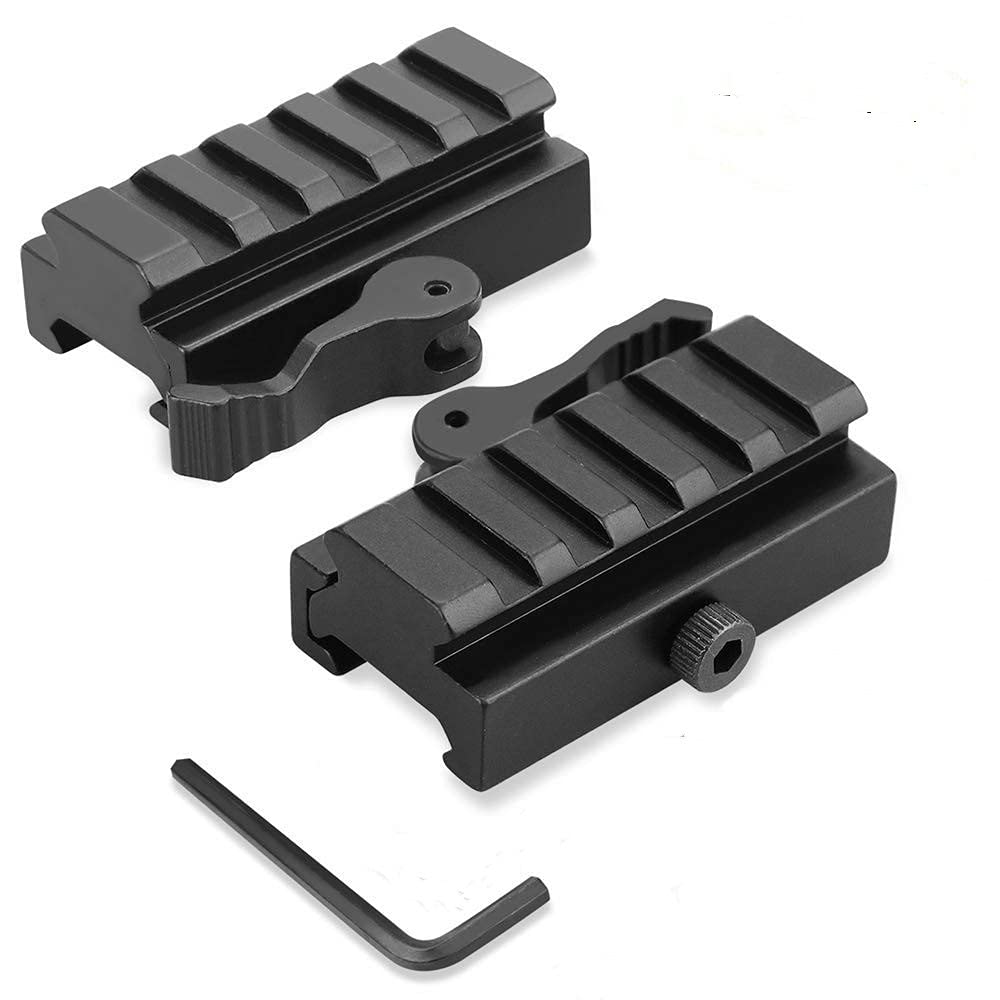 Ulightfire 65mm Length Riser Mount Base 5 Slots 20mm-21mm Width Rail Mount