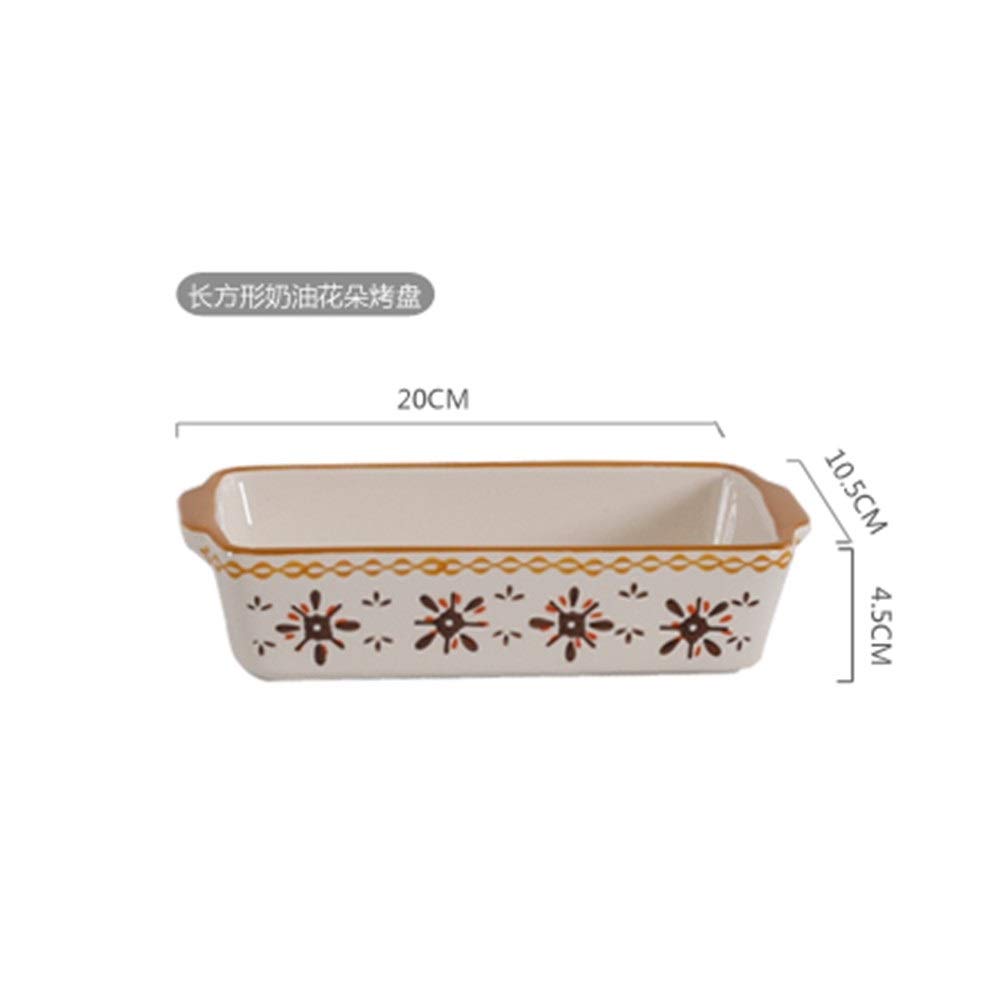 HAYQ European Style Oval Non Stick Ceramic Baking Dishes Tray Lasagna Baker Porcelain Roasting Lasag