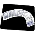 MilesMagic Magician’s Card Mat for Playing Cards, Poker, Coins Routines, Gimmicks and Magic Trick Close Up Performances | Made of Velvet, Soft and Light (Black)