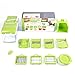 Mandoline Slicer Vegetable Slicer Chopper Dicer - Onion Cutter Chopper Pro - 8 Blades of Squeezer Julienne Slicer Grater -Kitchen Cutter for Multi Veggie, Food, Potato, Tomato, Cucumber, Cheese, Fruit