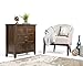 Simpli Home Burlington Solid Wood Low Storage Cabinet, Espresso Brown