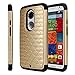 Moto X 2nd Gen, Moto X 2 Case, Style4U Motorola Moto X (2nd Generation) Studded Bling Hybrid Armor Case Motorola X (2nd Gen, 2014 Release Only) W/ 1 Screen Protector / 1 Stylus [Gold / Black}