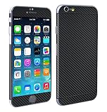 Decalrus - Apple iPhone 6 6s (with 4.7" screen) BLACK Textured Carbon Fiber skins decal for case cover wrapCFip6Black