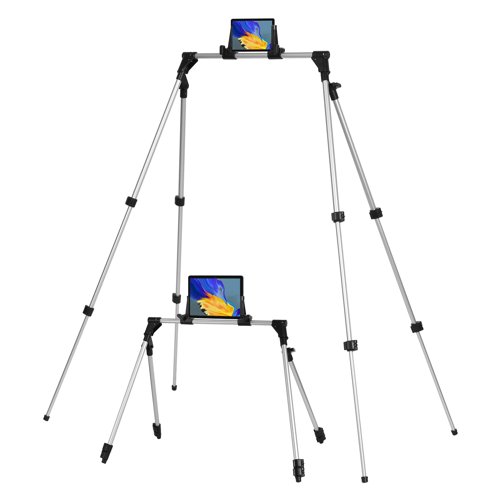 WiMas Adjustable Tablet Holder Portable Phone Stand Bed Frame Holder Folding Cradle Tablet Stand for iPad iPhone Cellphone Tablet Kindle Car Bedroom Kitchen Office Bathroom Indoor Outdoor