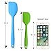 Silicone Spatulas, 11 inch Rubber Spatula Heat Resistant Non-Stick Flexible Scraper With Solid Stainless Steel Core for Cooking, 4 Pack