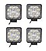 TURBO 4Pcs 27w square spot Led work Light high Waterproof rate IP67 Super Bright for Off-Road /4WD /4x4-Jeep/ Cabin/UTE/SUV/ATV/Truck/Car/Boat